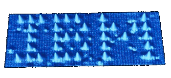 IBM Logo rendered in Xenon atoms.