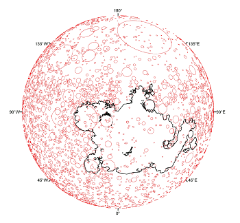 Crater map of Mercury's north pole