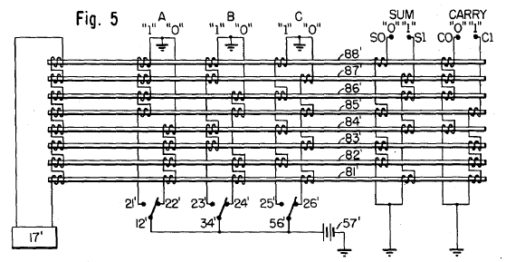 Figure five from US Patent No. 2,937,285