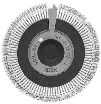 Daisy wheel type element