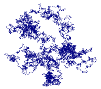 Two dimensional random walk.