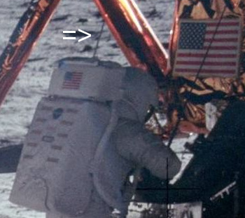 Neil Armstrong works at the Lunar Module