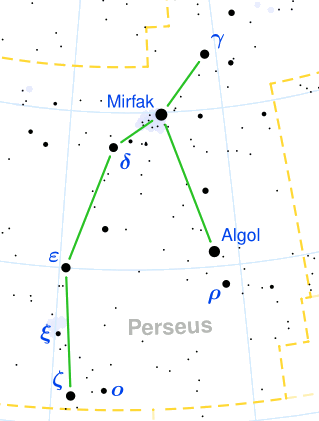 Map of the constellation Perseus
