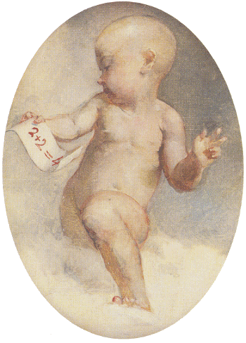 La Ciencia (Science), oil on canvas, c. 1884, by Antonio Cortina Farinos (1841-1890)