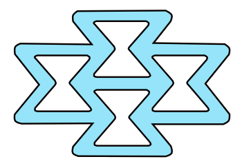 Model of an auxetic material