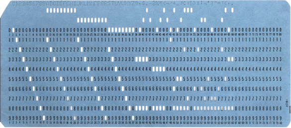 Eighty column punch-card