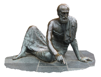 Sculpture of Archimedes by Gerhard Thieme, G&uuml;strow, Germany, 1977-8