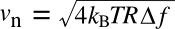 Nyquist equation for thermal noise