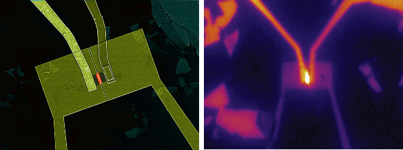 A tungsten diselenide LED.