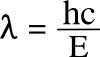 Equation to calculate wavelength from bandgap energy