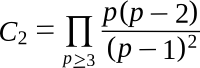 C2 prime product equation