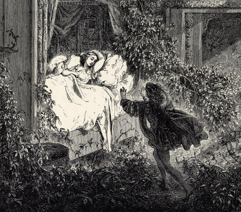 Gustave Dore illustration of Sleeping Beauty, 1897