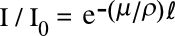 X-ray transmittance equation