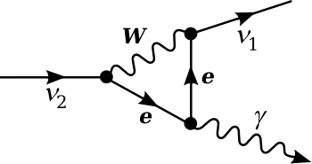 Feynman diagram of possible dark matter decay