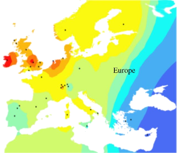 Species localization map for parchment genome