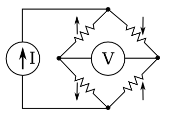 A resistance bridge circuit
