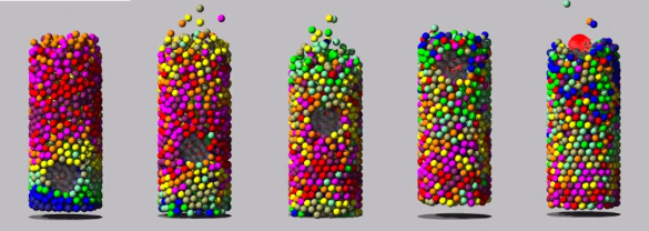 Simulation of the Brazil nut effect