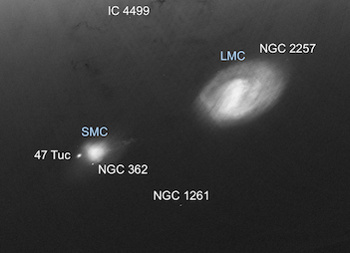 Detailed portion of the Gaia star map