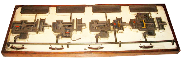 Patent model of Westinghouse's air brake (1869)