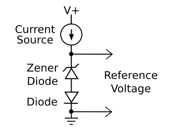 Zener diode voltage reference circuit