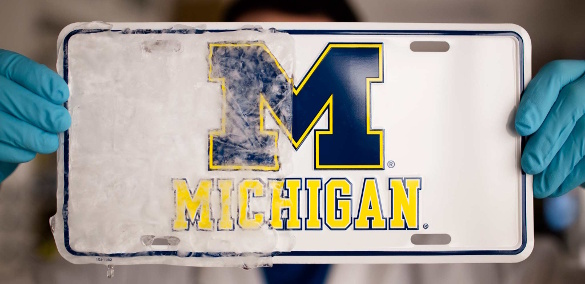 Ice-phobic surface demonstration