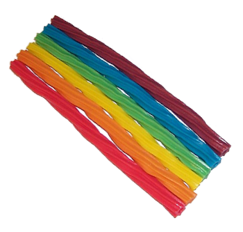Rainbow licorice candy