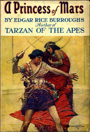 A Princess of Mars book cover, 1917