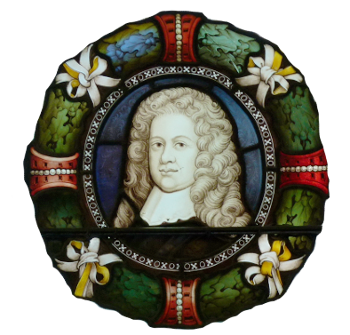 Samuel Pepys Stained Glass Panel, Woolwich Town Hall, Woolwich, South East London