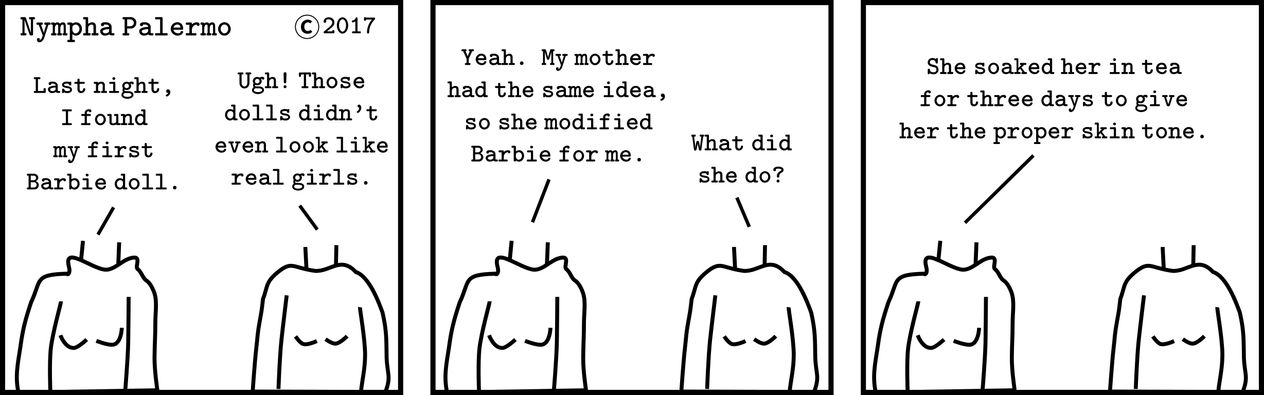 Nympha Palermo by Gemma Grimaldi, Cartoon No. 24, Barbie.