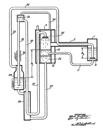Figure from US Patent No. 1,781,541, 'Refrigeration,' by Albert Einstein and Leo Szilard, November 11, 1930