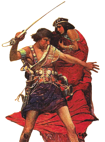 A 1917 cover illustration for A Princess of Mars by Frank Schoonover