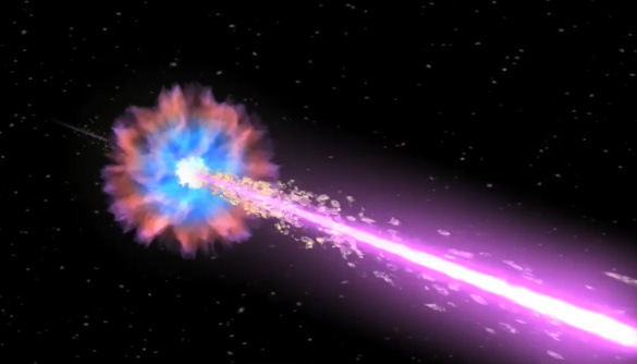 Artist's conception of a gamma ray burst