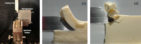 Cutting setup and butter cutting experiments