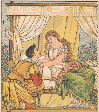 Sleeping Beauty and her handsome prince