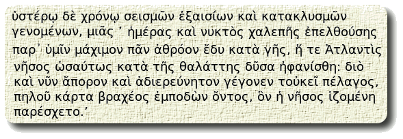 Atlantis myth in Plato's Timaeus