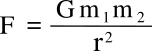 Gravitational force equation