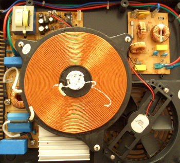 Induction cooker internals