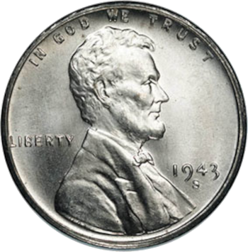 1943 Steel Cent