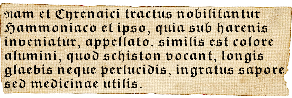 Pliny's Natural History, Book XXXI, Chapter 39, line 79, mentioning ammonium chloride