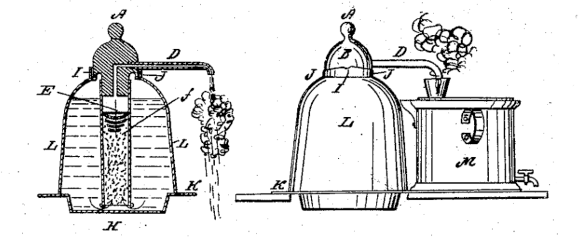 Figs. 2 and 3 from US Patent no. 54,933, 'Making Coffee,' by Joe V. Meigs, May 22, 1866.